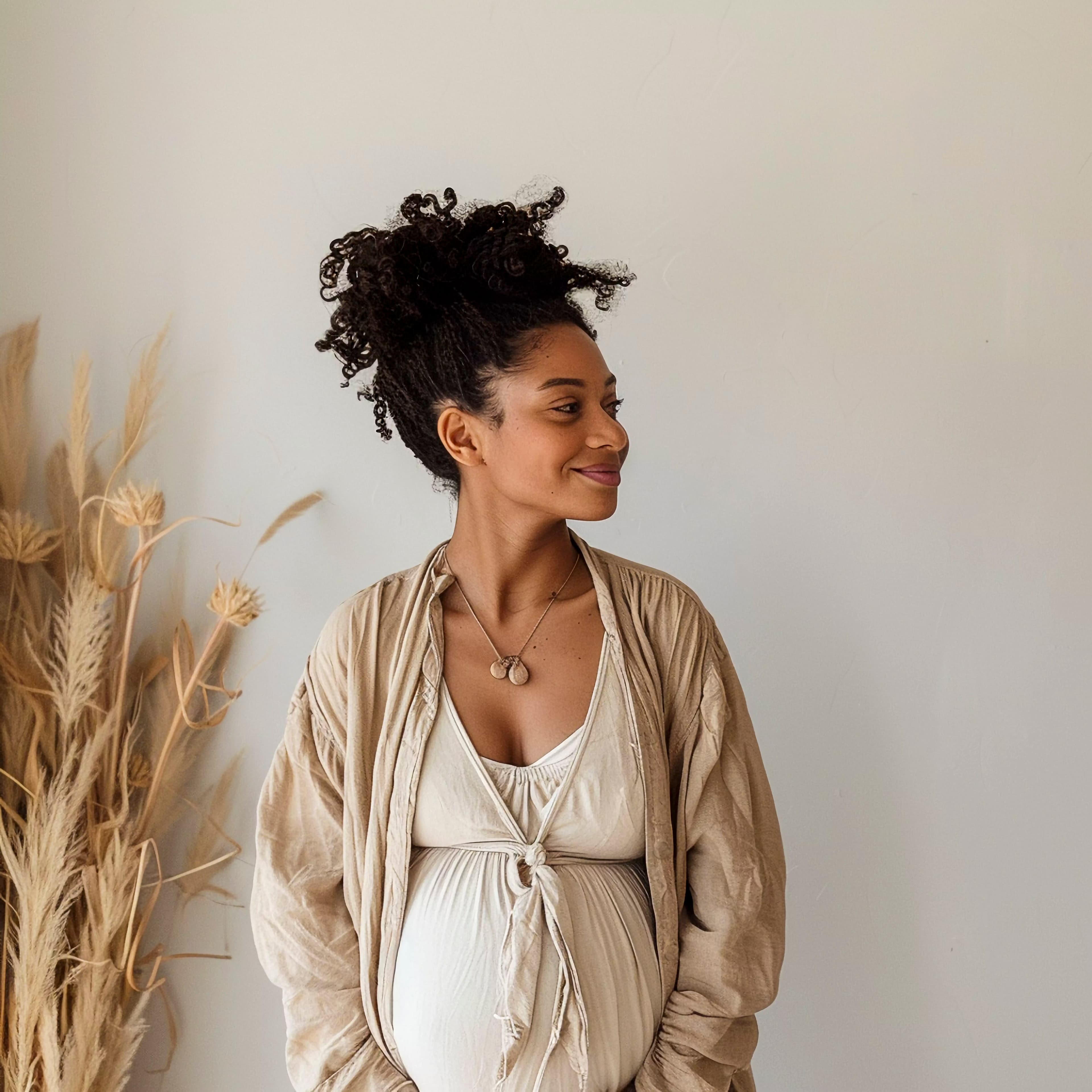 Pregnant mother using SerielleHealth